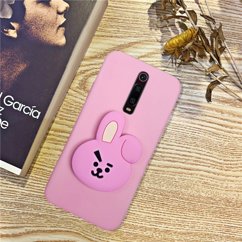 04 Силиконовый чехол-держатель для телефона с рисунком для Xiao mi Red mi K20 mi 9 T, милые чехлы-подставки для девочек, Матовая оболочка для Red mi K20 Pro mi 9T Pro - Цвет: 04