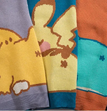 

Funny Cartoon Duck Sweater Pullover Jumper Men Printed Knitted Sweater Hip Hop Harajuku Streetwear Casual Autumn Male Sweater