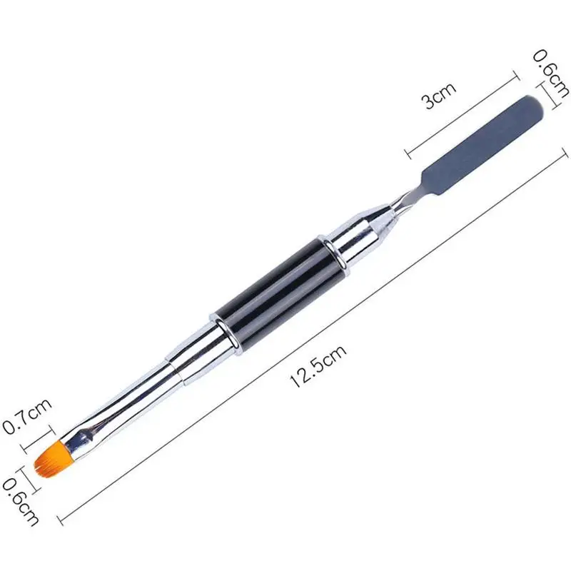 Двухсторонняя кисть для ногтей акриловая ручка рисования многофункциональные