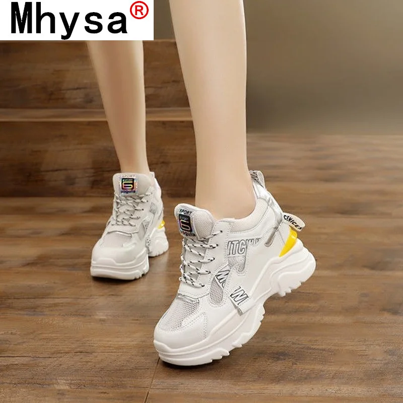 

Fashion Women's Shoes New Women's Sneakers Spring Increased Platform Shoes Comfortable Lace-up Outdoor Walking Casual Shoes