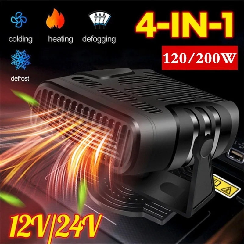 

Fast Car Heater 12v/24V Winter 360 Adjustable Electric Heater Cooling Fan Portable Air Purifier Windscreen Defogging Defrost