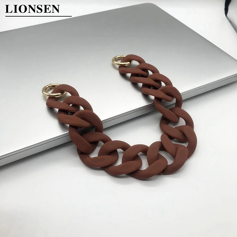 Lionsen акриловая цепочка для сумки на ручке 30 см/41 см съемный пластмассовый браслет