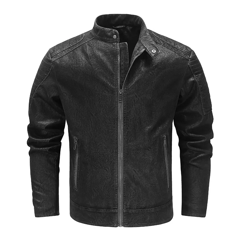

39 S Classic Moto Biker 2022 Brand Motorcycle PU Leather Suede Warm Jacket Men's Autumn Winter Coats Plus Velvet Size 4XL 5XL