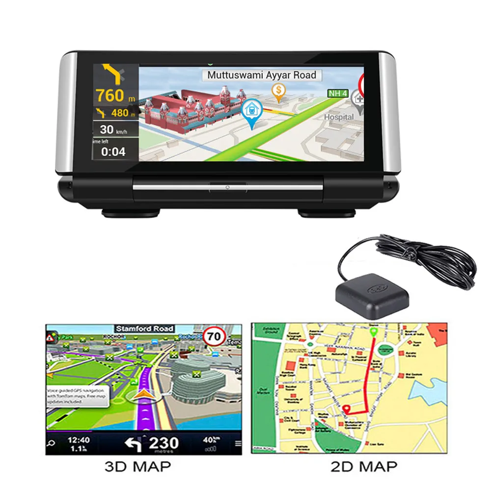 7 дюймов 4G Android 8 1 Автомобильный видеорегистратор GPS 2G RAM FHD 1080P видео рекордер