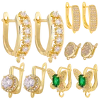 Серьги-Крючки Juya с золотымсеребряным покрытием, роскошные простые швензы для ушей, аксессуары для рукоделия, принадлежности для изготовления свадебных украшений