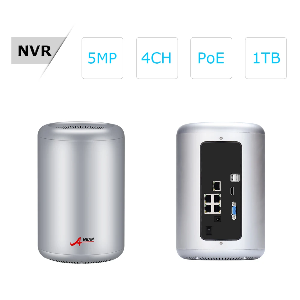 ANRAN 5MP HD POE CCTV камера система 4CH NVR комплект безопасности ip-камера