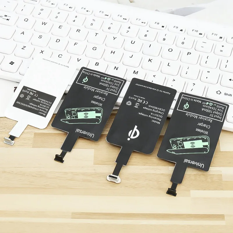 1 шт. Универсальный Android Qi беспроводной зарядный приемник Micro USB Беспроводное
