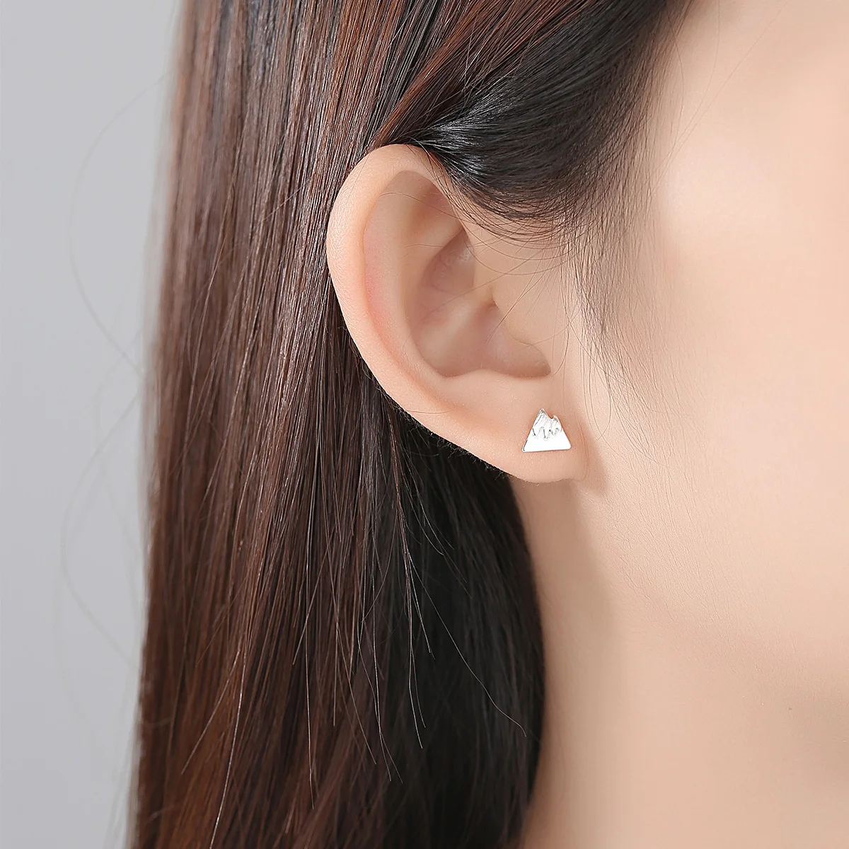 

SANYU Unique Geomertic Design Boho Brushed Stud Earrings for Women 100% 925 Sterling Silver Simple Daily Wear Earrings Jewelry