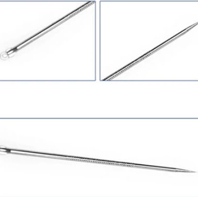 

1pcs Silver Blackhead Comedone Acne Blemish Extractor Remover Cosmetic Tool Stainless Needles Remove Tool Random Color