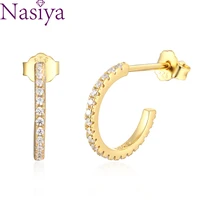 925 silver luxury fashion earrings women ear hook korean earrings gold color wedding party anniversary jewelry gift wholesale