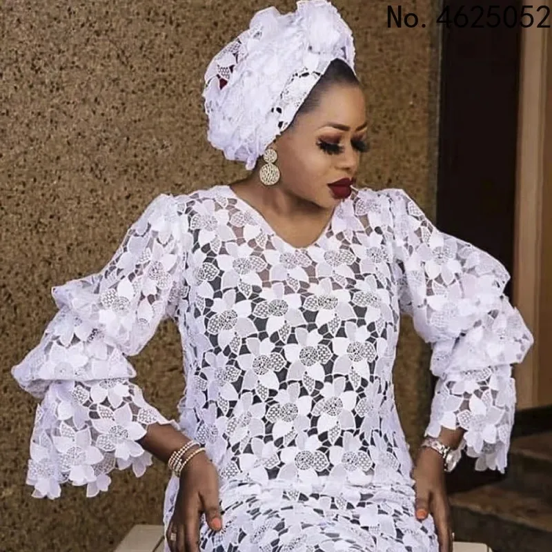 Новое Африканское платье для женщин Дашики модная свободная вышивка Белая