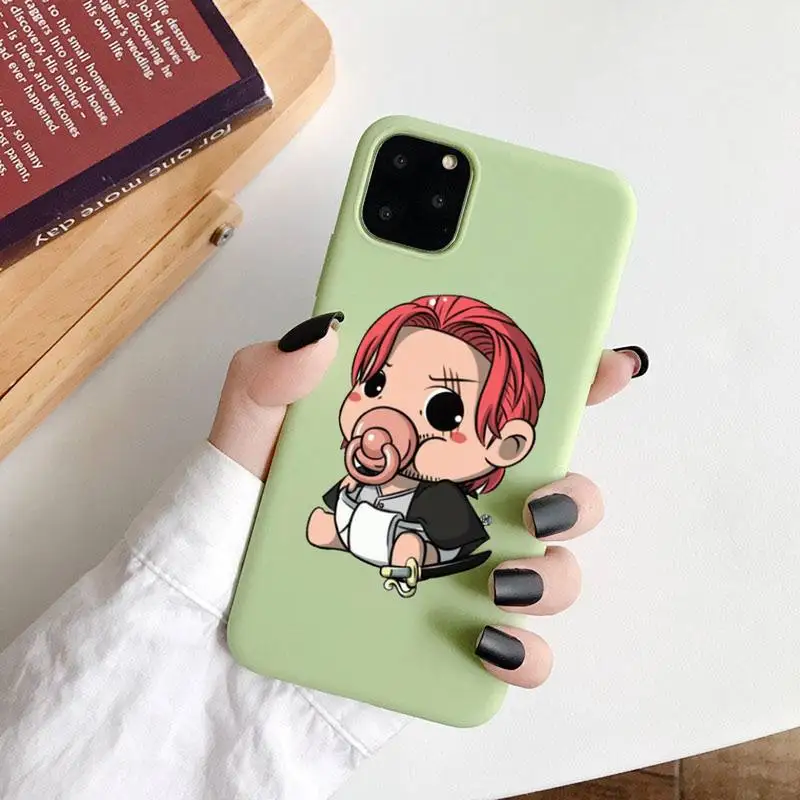

anime cute funny one piece Phone Case Candy Color for iPhone 6 7 8 11 12 s mini pro X XS XR MAX Plus