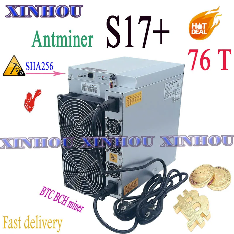 AntMiner S17 + 76T Asic miner лучше чем S9 T17 S19 T19 Z15 WhatsMiner M20S M21S M30S M31S Innosilicon T2T T3 A1 A10 A9 | Компьютеры