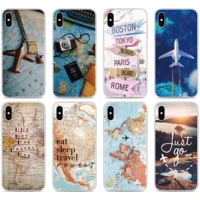tpu silicone world map travel plane phone case for oppo find x2 pro a9 a8 a5 a31 2020 a91 ax5s realme 5 6 x50 reno a 3 pro cover