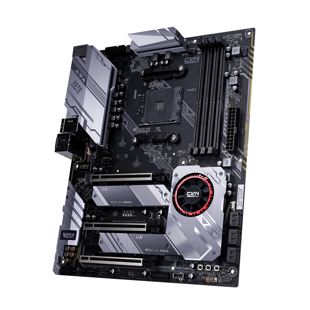 Цветная материнская плата CVN X570 GAMING PRO V14 Материнская плата системная плата мульти-защита AMD AM4 Ryzen 2000 и 3000 процессор