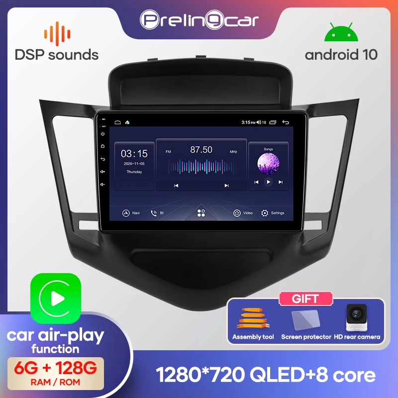 Автомагнитола Prelingcar 2 Din Android 10 0 без DVD мультимедийный видеоплеер навигация для