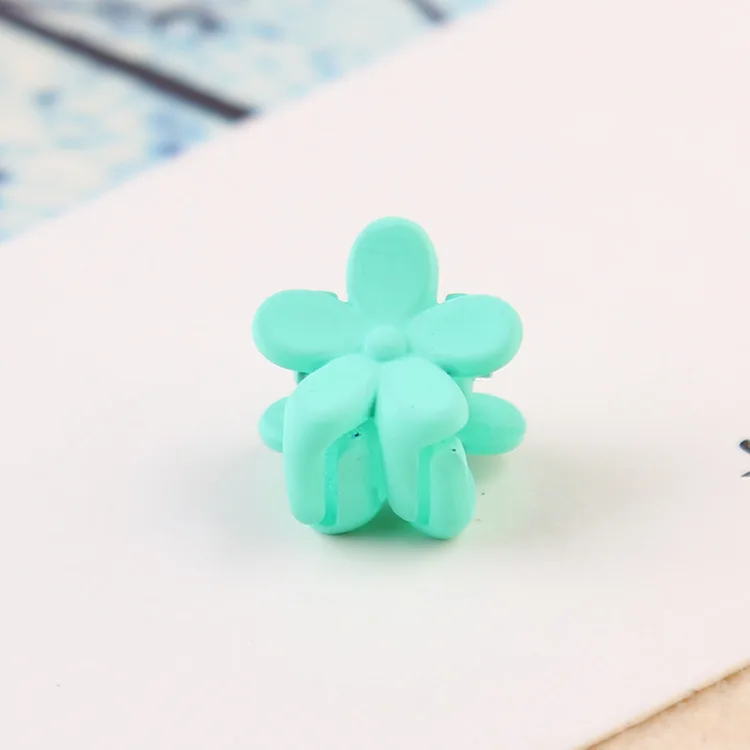 Light Blue 10 шт./компл. для маленьких девочек небольшом волосяным Шарм Star коготь милые разноцветных ярких цветах для волос в форме цветка зажим челюсти детская заколка для волос, индивидуальный заказ - Цвет: Light Blue