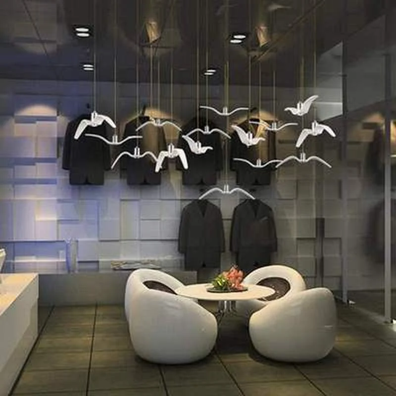 Современная столовая Led Чайка люстра искусство белая свет Гостиная Вилла зал