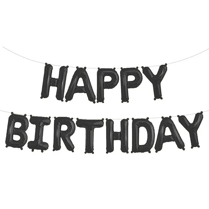black HBD balloon Вечерние шары с пандой на день рождения, декорированные пандой, фольгированные шары, латексные шары, баннер для детского душа, украшения для дня рождения - Цвет: black HBD balloon
