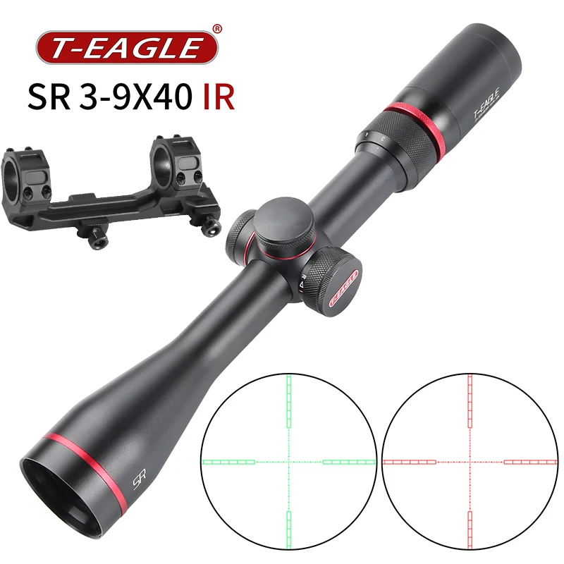 

T-eagle SR 3-9X40 IR зеленый красный оптический прицел пневматическая винтовка оптика Снайпер компактный прицел охотничьи прицелы красная точка 21 ...