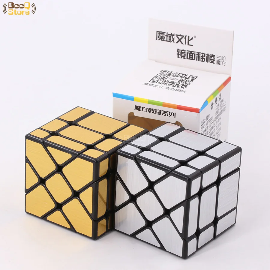 Mofangjiaoshi Fisher золотистый серебристый матовый скоростной куб 3x3x3 необычная форма