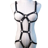 sexy women leather harness bra bdsm bondage garter belts punk gothic suspenders sword belt straps garter body belts lingerie
