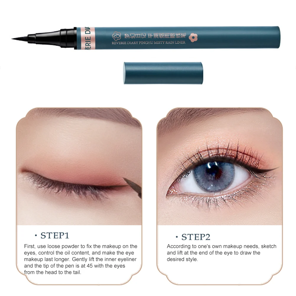 

1 Pcs Liquid Eyeliner Pen Long Lasting Quick Drying Waterproof Smudge-proof Eye Makeup Beauty Matte Eyeliner Stamp for Women