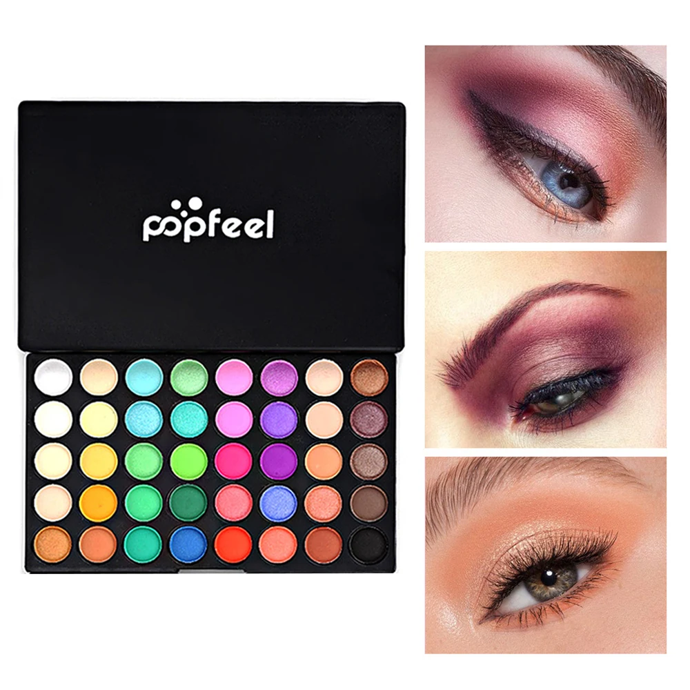 40 цветов матовые мерцающие тени для век палитра макияжа теплые долговечные