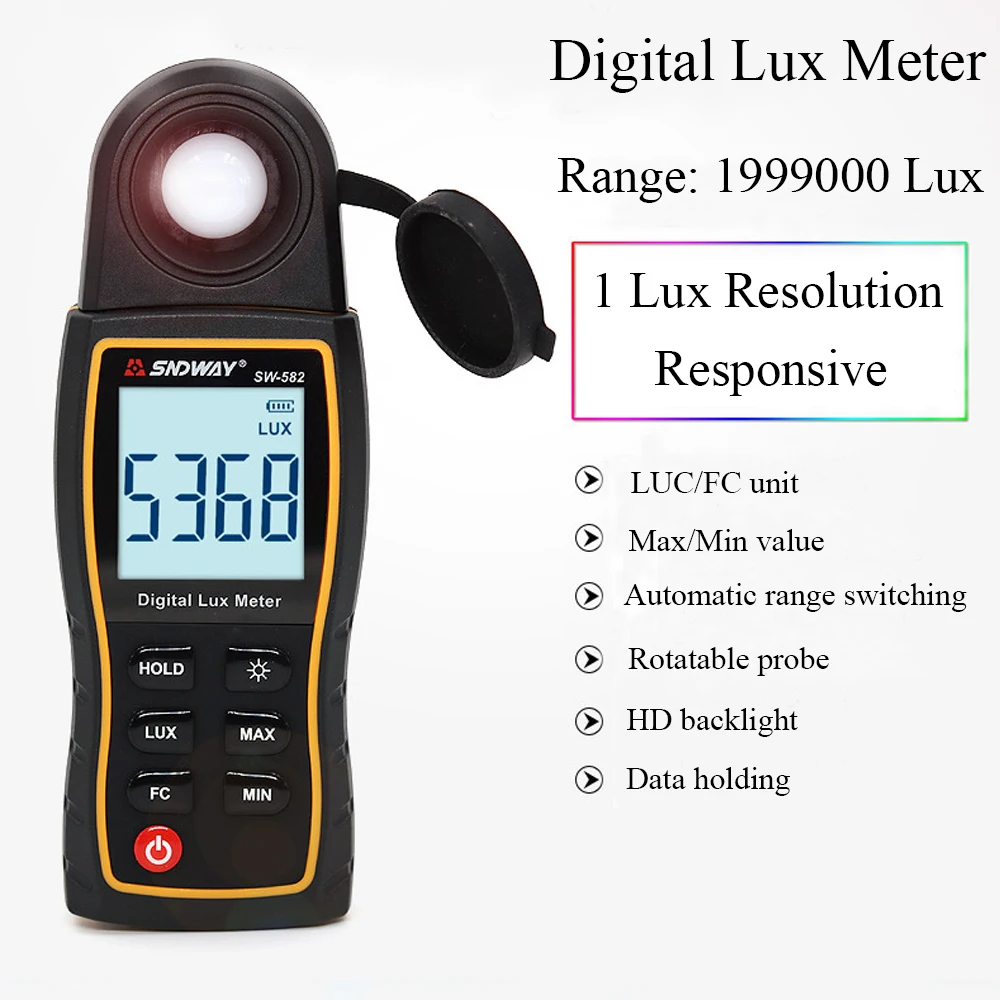 Цифровой люксметр Люкс/измеритель FC светильник метр для фотографии люминометр