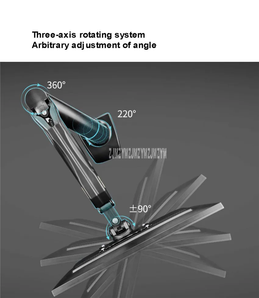 Desktop LCD Monitor Mount Stand Display Screen Rack Holder Rotating Display Monitor Bracket Fit for 17"-27" Max Support 9KG