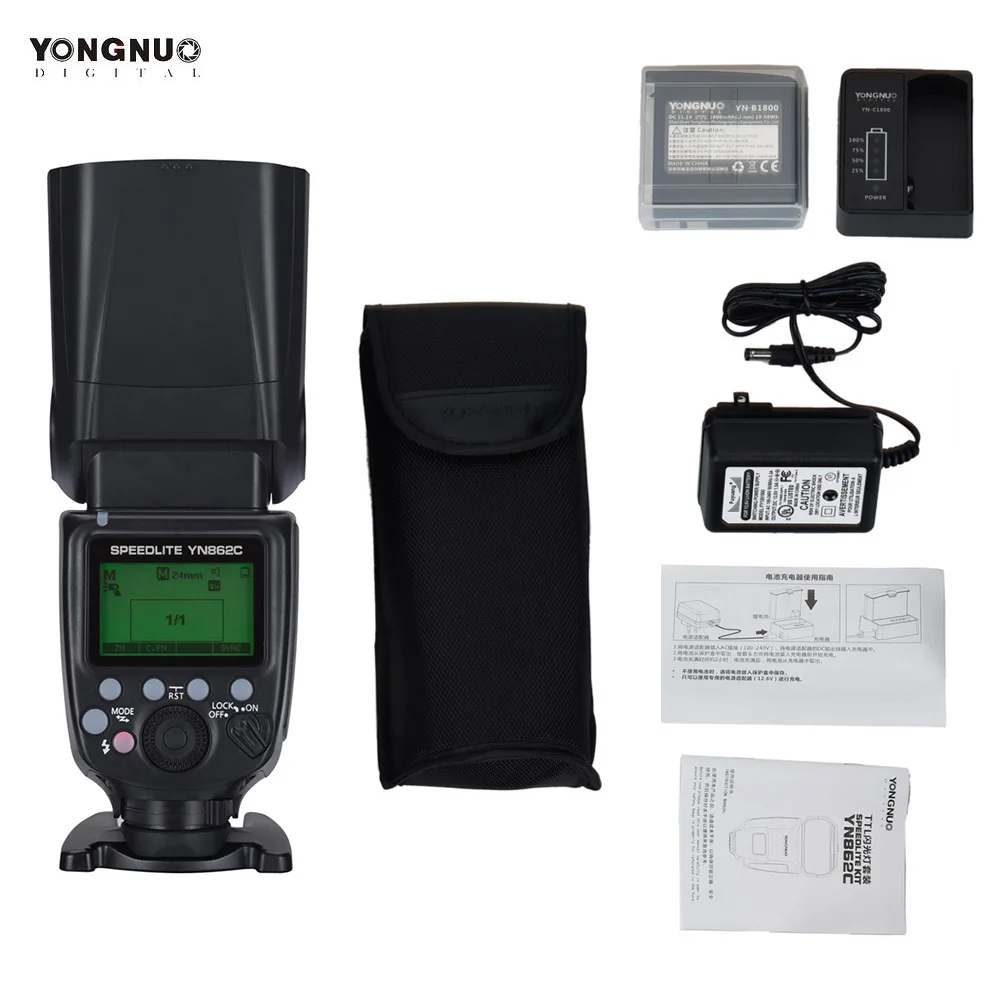 Беспроводная вспышка YONGNUO YN862C Speedlite светильник TTL для камеры Canon 5D IV/6D/7D/40D/650D/1200D/EOS