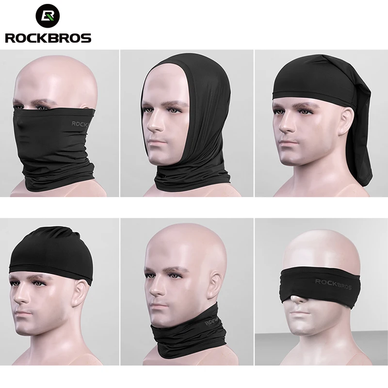 ROCKBROS Summer Cycling Headwear Anti-sweat Breathable Caps Running Bicycle Bandana Sports Scarf Face Mask For Men Women |