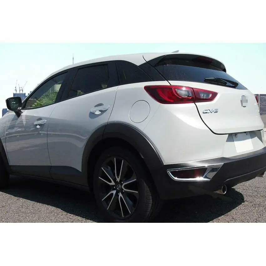 

Fit For Mazda CX-3 2016-2021 Car Rear Fog Light lamp Cover Trims Chrome ABS