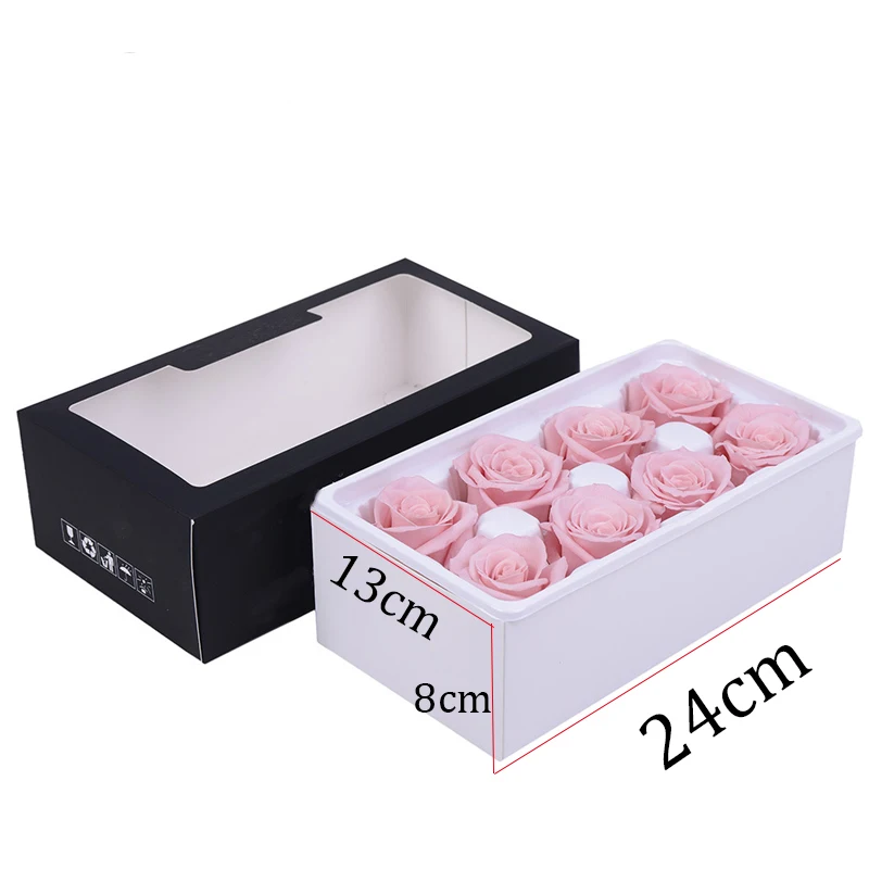 

8PCs/BOX High Quality Preserved Rose Box Immortal Rose Flower DIY Material Wholesale Flower Natural Eternal Dried Flower Level A