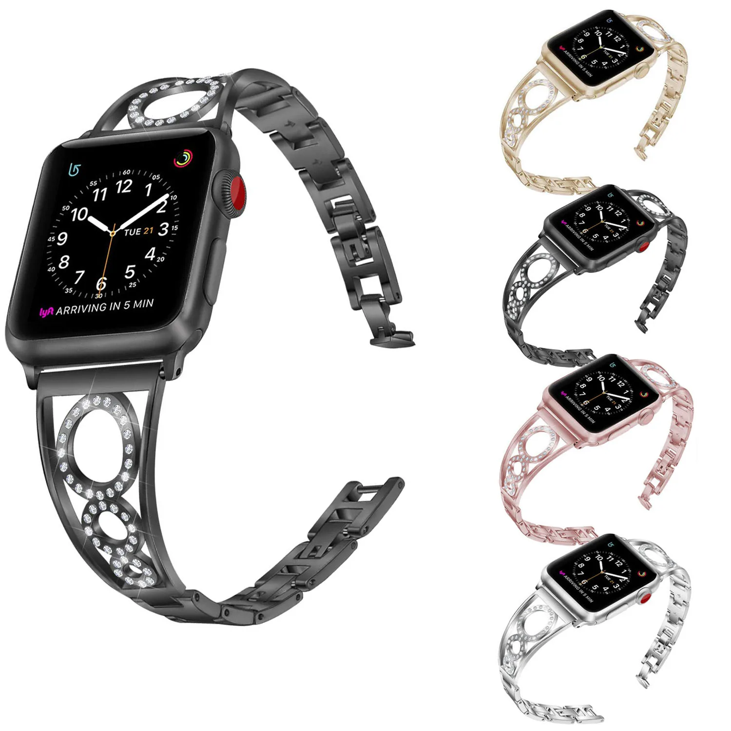 Ювелирный ремешок для часов Ремешок Apple Watch 44 38 мм 42 40 iwatch серии 5 4 3 2 1 сменный из