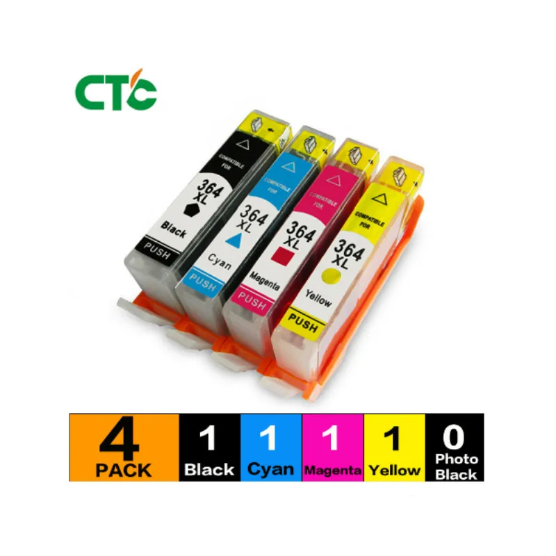 4 Uds картуховая краска совместимая с 364 XL для 3070A 3520 3522 4620 4622 5511 5512 5514 5515 5520 5522 5524