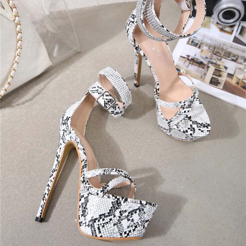 2020 г. новые летние пикантные женские босоножки на высоком каблуке 17 см со