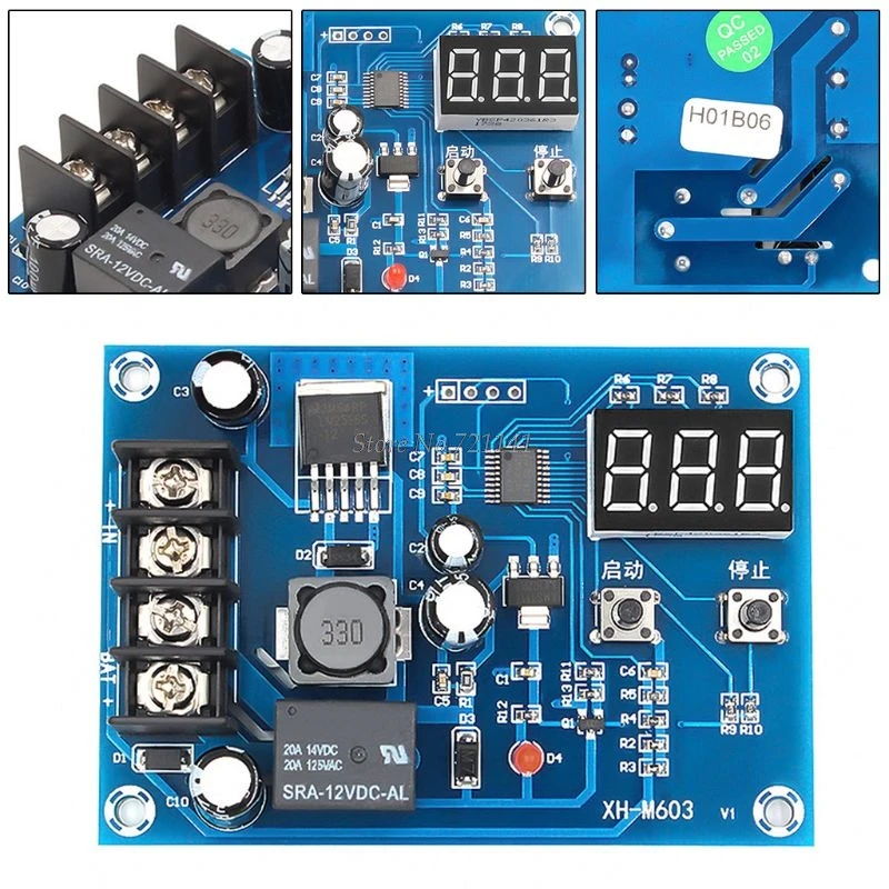 XH-M603 Charging Control Module Digital LED Display Storage Lithium Battery Charger Switch Protection Board 12-24V | Электронные