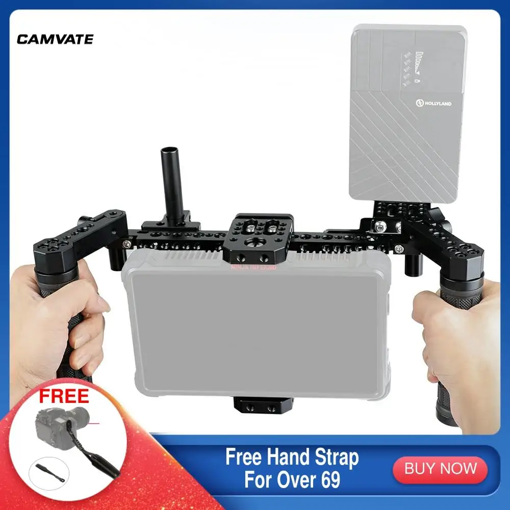 CAMVATE директора мониторы клетка Риг с резиновыми рукоятками и монтажные