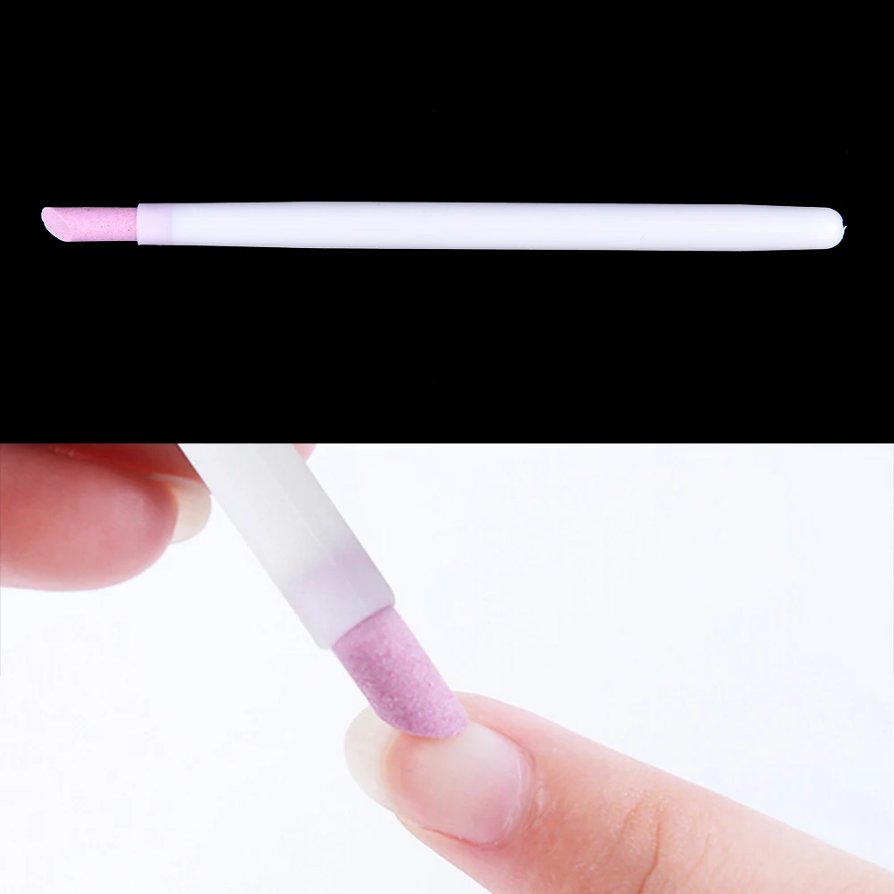 

1Pc Quartz Scrubs Stone Cuticle Stick Pen Spoon Cut Nail Pusher Manicure Care Tools