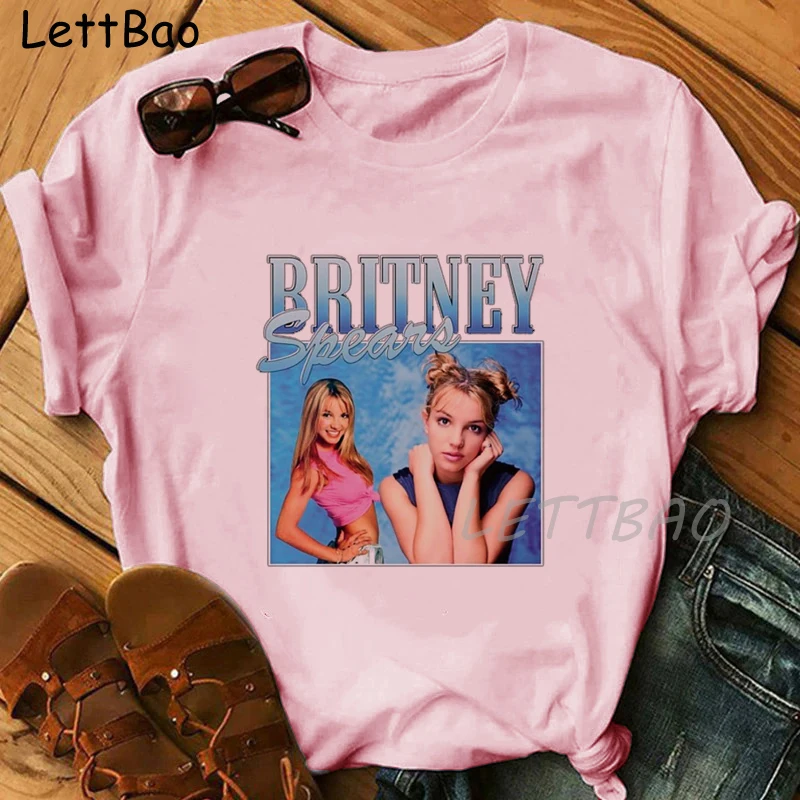 Футболка Britney Spears женская с красивым фото хипстерская Повседневная футболка из