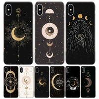 moon mystery totem witche silicon call phone case for apple iphone 11 13 pro max 12 mini 7 plus 6 x xr xs 8 6s se 5s cover