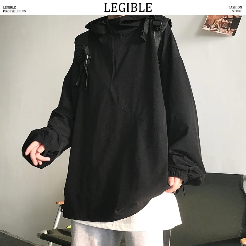 

Spring Men Autumn Hoodies Mens Loose Hooded Sweatshirts Mens Korean Solid Hoodies Male Clothes