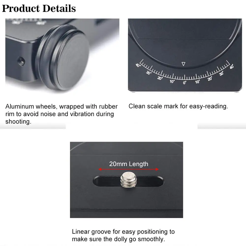 Настольная тележка слайдер для камеры FOTOBETTER настольная портативная Pico Flex