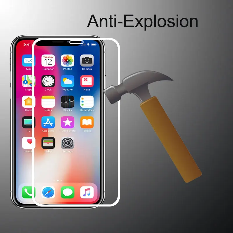 UPaitou 3 шт./упак. защита для экрана из закаленного стекла iPhone X XR XS макс 7 8 плюс Экран