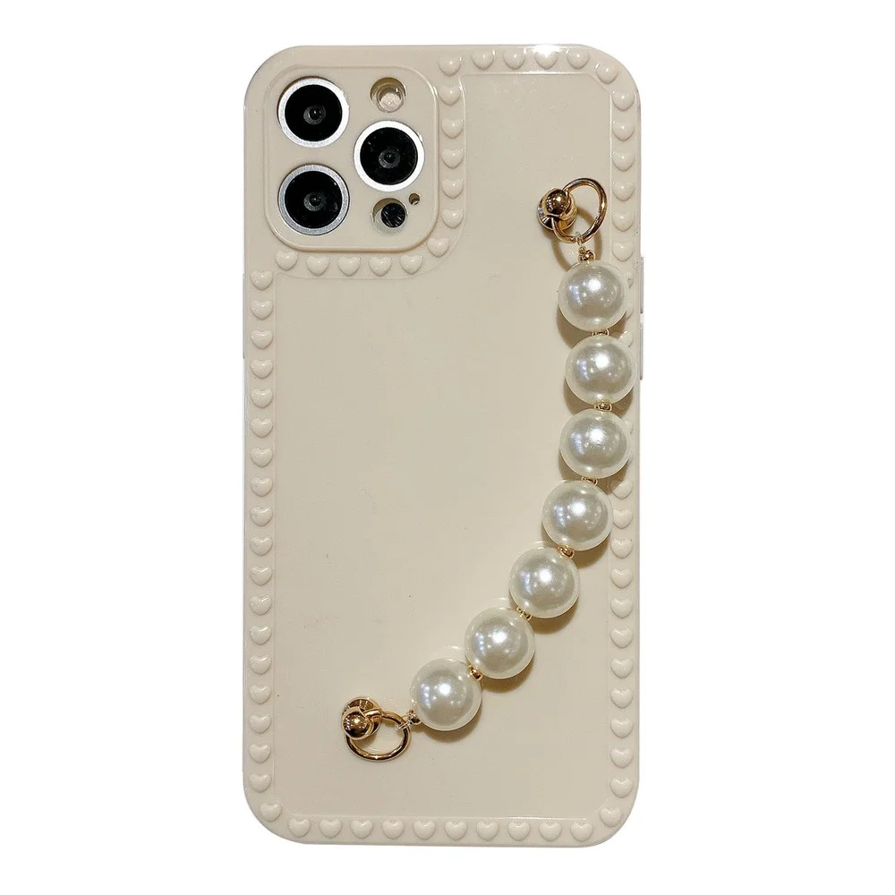 

The Blingbling Pearl Bracelet Phone Case is available for iPhone 11 12 Pro XS Max Max X XR 7 8 Plus SE Apple 11 Soft Coque
