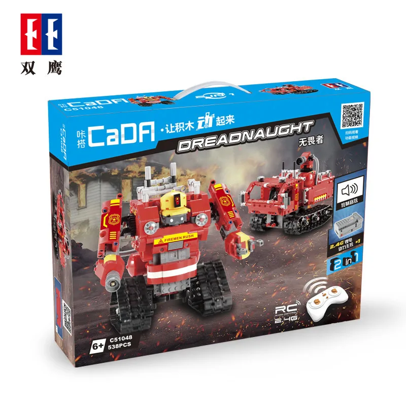 538 шт. Детский интерактивный конструктор пожарный робот|Блочные конструкторы| |