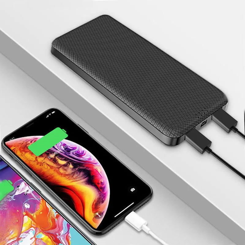Ультратонкий портативный внешний аккумулятор 10000 мАч с отличным дизайном