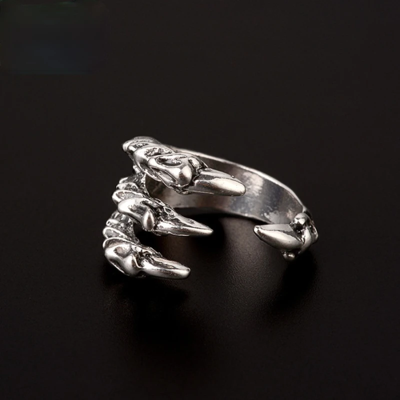 

Retro Domineering Claw Punk Hip Hop Ring In Europe and America Men's Hipster Opening Index Finger Single Ring Women's Jewelry