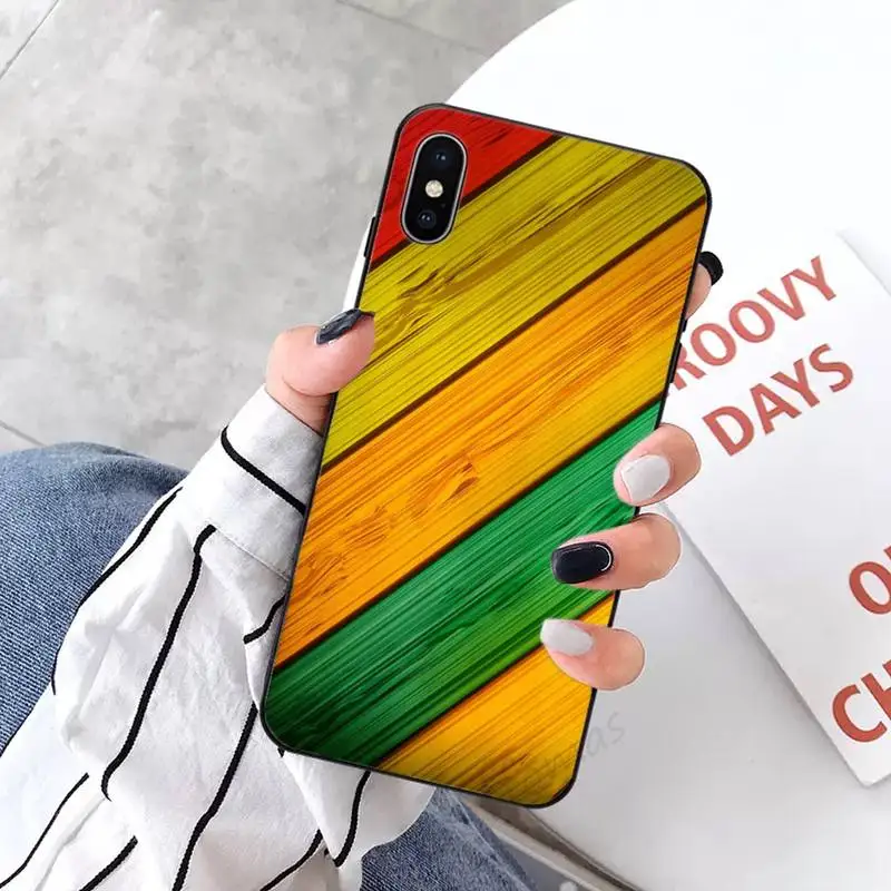 

Wooden Style colorful pattern Phone Case for iPhone 11 12 mini pro XS MAX 8 7 6 6S Plus X 5S SE 2020 XR